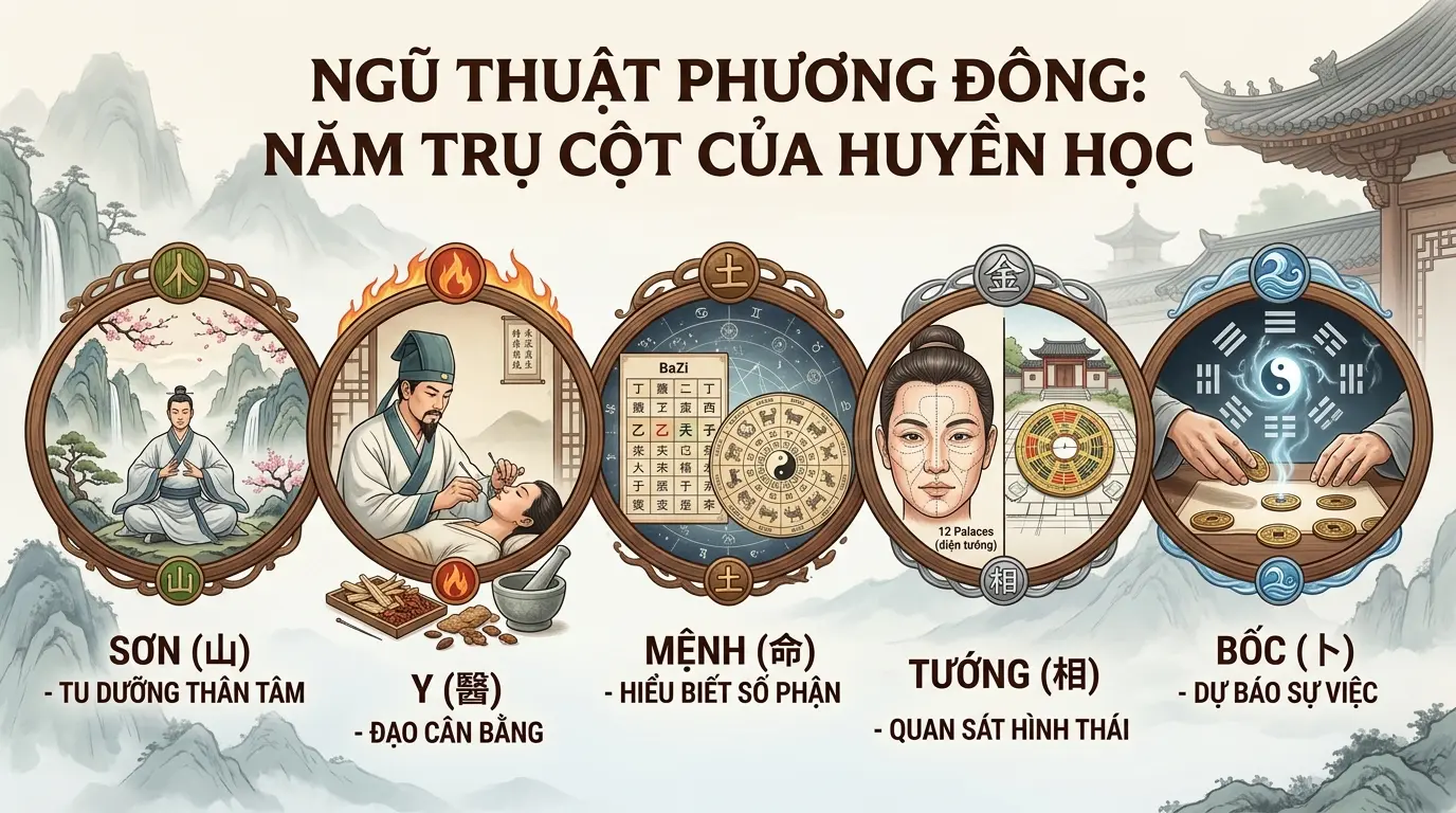 Ngũ Thuật Phương Đông - Năm trụ cột của Huyền Học