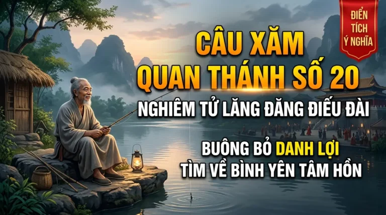 Giải xăm Quan Thánh số 20: Nghiêm Tử Lăng Đăng Điếu Đài