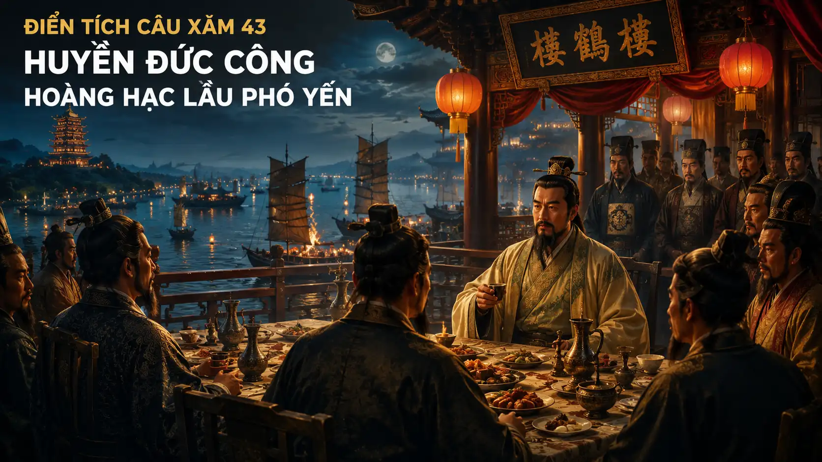 Giải xăm Quan Thánh số 43: Huyền Đức Công Hoàng Hạc Lầu Phó Yến