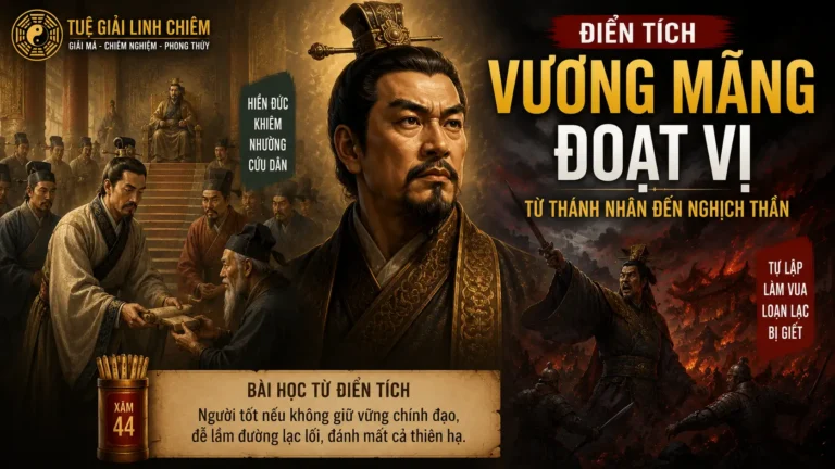 Giải xăm Quan Thánh số 44: Vương Mãng Toán Vị