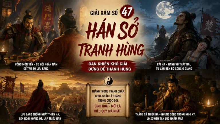 Giải xăm Quan Thánh số 47: Hán Sở Tranh Hùng