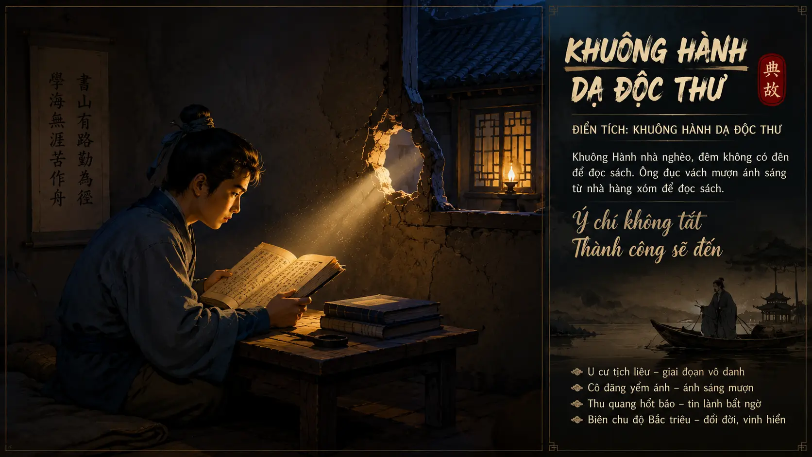 Giải xăm Quan Thánh số 52: Khuông Hành Dạ Độc Thư