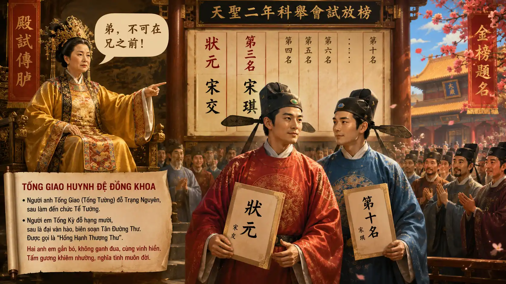 Giải xăm Quan Thánh số 60: Tống Giao Huynh Đệ Đồng Khoa