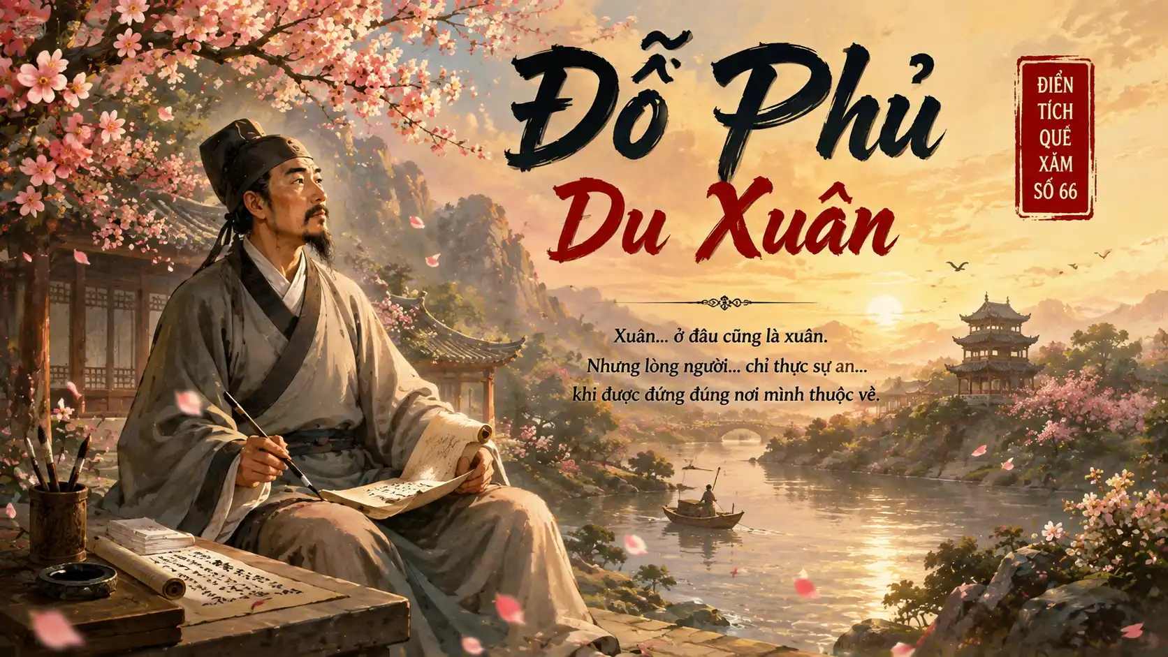 Giải xăm Quan Thánh số 66: Đỗ Phủ Du Xuân