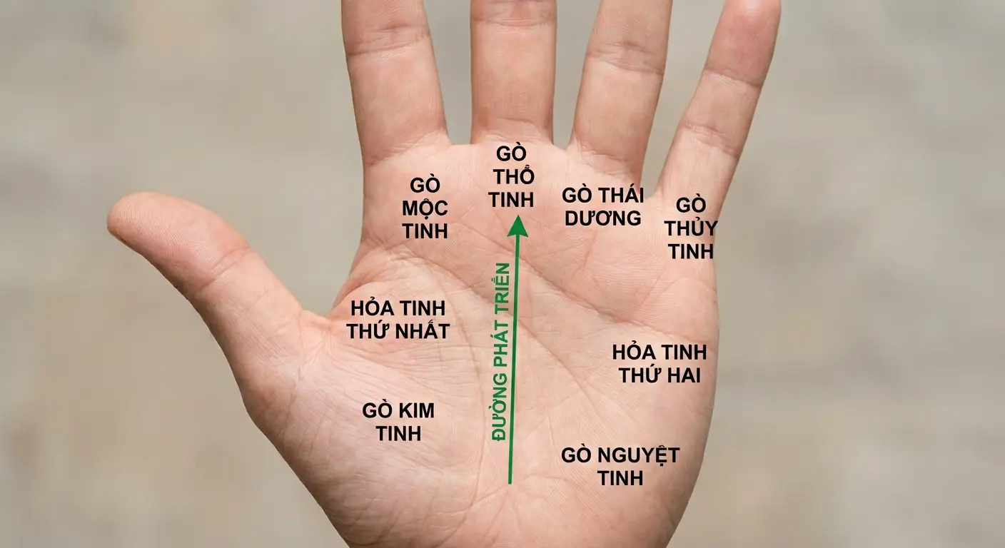 Giải mã hệ thống 9 gò bàn tay chuyên sâu