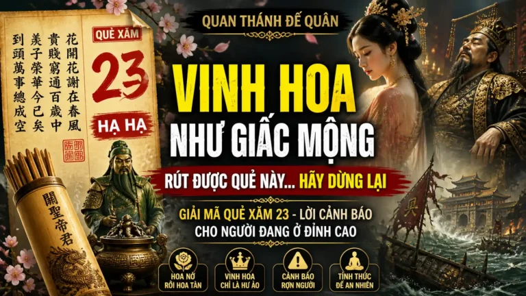 Giải xăm Quan Thánh số 23: Ngô Vương Ái Tây Thi